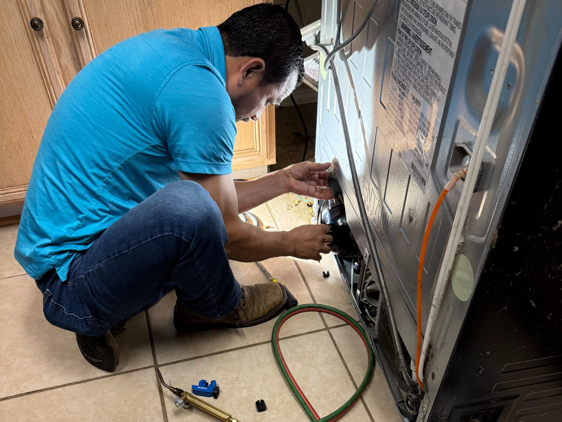 A collection of images showcasing successful appliance repairs by Speechless Appliance Repair LLC