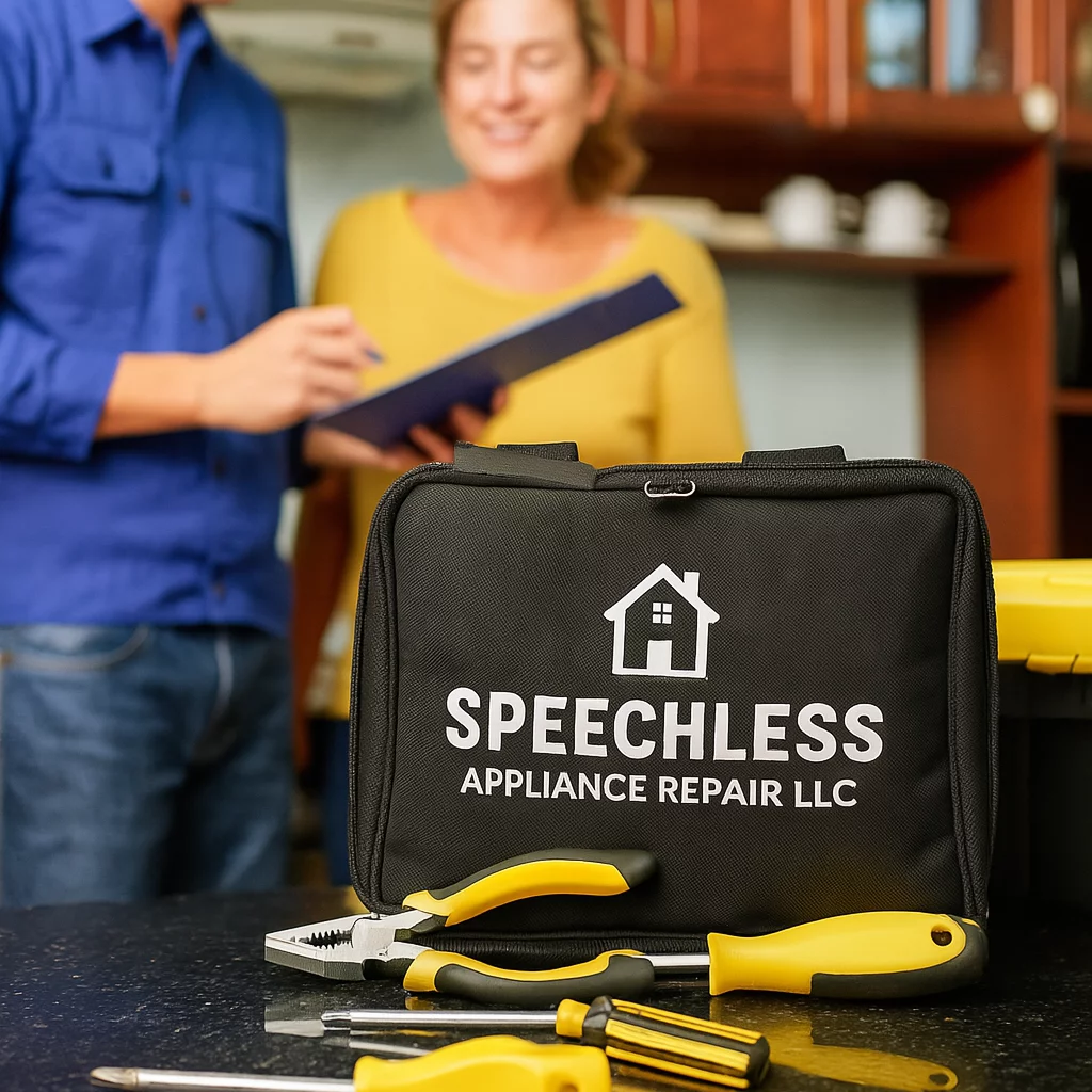 Team of appliance repair technicians ready to help customers